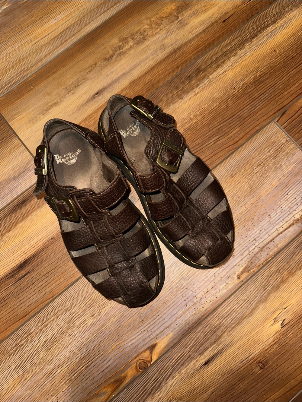 Dr. Martens Dark Brown Leather Fisherman Sandals - Men's
